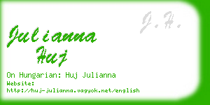 julianna huj business card